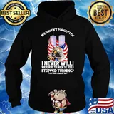 We havent forgotten i never will where were you when the world stopped turning that september day firefighter american flag s Hoodie