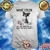 What color do you want me to beat you with today cat Shirt