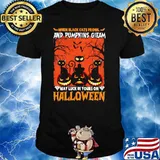 When black cats prowl and pumpkins gieam may luck be yours on halloween shirt