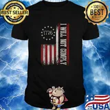 Will Not Comply No Mandates American flag T-Shirt
