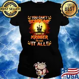 You can't scare me i work at KROGER i've seen it all! moon halloween T-Shirt Ladies tee
