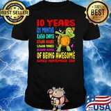 10 Years Of Being Awesome - 10th Birthday Dabbing Turtlecorn Premium T-Shirt
