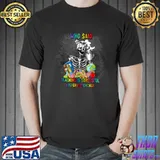 1st Grade Teacher Who Said Teaching Is Stressful Funny Skull T-Shirt