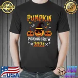 2021 Halloween Pumpkin Picking Crew Costume Matching T-Shirt Unisex