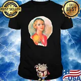 20s Art Deco vintage drawing of chic blonde girl with beret T-Shirt