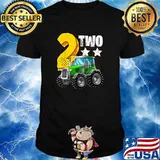 2nd Tractor Birthday Party Farm Educational 2 Year Old T-Shirt