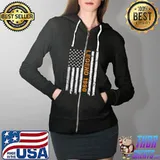 31 Years Old Legend 1990 Retro USA Flag 31st Birthday Decor T-s Full Zip Hooded