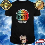 40 Years Of Being Awesome November 1981 Limited Edition Already A Legend 40th Birthday Vintage T-Shirt
