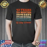 43 years of being awesome 43th Birthday Decorations Party Raglan Baseball T-s Unisex