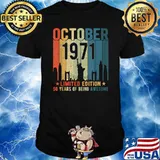 50th Birthday 50 Years Old Vintage October 1971 men women T-Shirt