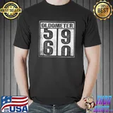 60th Birthday Funny Gift Men Women Oldometer 59 60 T-shirt