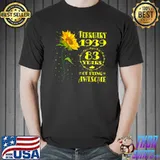 83rd Birthday 83 Year Old Woman Born February 1939 Sunflower T-Shirt