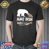 Aunt Bear Autism Awareness Colorful Shirt Unisex