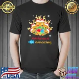 Autism Awareness Reindeer Family Embrace The Amazing Christmas Shirt Unisex