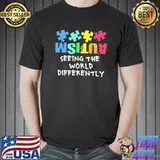 Autism Upside Down Autism Seeing The World Differently Shirt Unisex