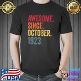 Awesome Since October 1923 98th Birthday 98 Year Old Men T-Shirt