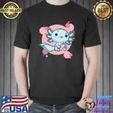 Axolotl Japanese Otaku Anime Strawberry Milkshake Relaxolotl T-shirt