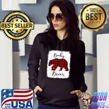 Baby Bear Matching Family Christmas Red Plaid Pajama T-Shirt Hoodie