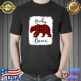 Baby Bear Matching Family Christmas Red Plaid Pajama T-Shirt