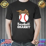 Baseball Granny Funny Leopard Granny Premium T-Shirt Unisex