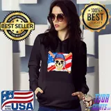 Baseball Skull 4Th Of July American Player Usa Flag shirt