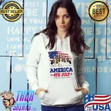 Basset Hound With Us American Flag 4Th Of July Shirt