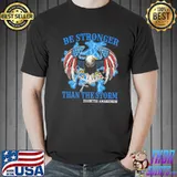 Be Stronger Than The Storm Diabetes Awareness Eagle American Flag Shirt