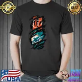 Bengals and Dolphins Ripped Double Fan Shirt