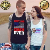 Best Dad Coach Ever Baseball USA Pitcher Catcher Baseball T-Shirt Tank Top