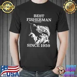 Best Fisherman Since 1959 Funny 63rd Birthday T-Shirt Unisex