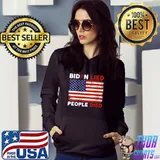 Biden Lied People Died USA Flag Vintage Bloody HandPrint T-Shirt Hoodie