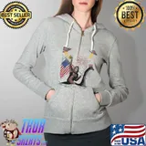 Bigfoot riding Dinosaurs happy 4th of July Alien s Full Zip Hooded