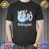 Birthday Mermaid T Shirt For 10 Years Old Tee For Girls T-Shirt