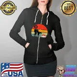 Black Cat Halloween Pumpkin wearing Face Mask Jackolantern T-Shirt Full Zip Hooded