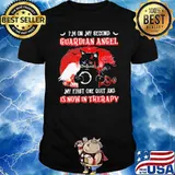 Black Cat I’m on my second guardian angel my first One Quit And Is Now In Therapy shirt