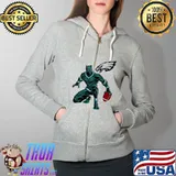 Black Panther Eagles Logo Football Team s Full Zip Hooded