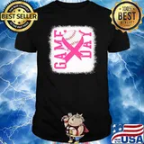 Bleached Game Day - Breast Cancer Awareness Pink Baseball T-shirt