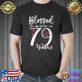 Blessed by God For 79 Years Old 79th Birthday Gift For Women T-Shirt