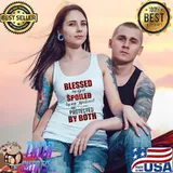 Blessed by God Spoiled by My Husband Protected by Both Raglan Baseball T-s Tank Top
