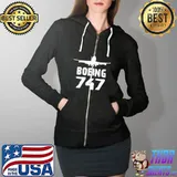 Boeing 747 Shirt Full Zip Hooded