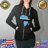 Botswana Flag Africa Continent Silhouette Gift for Motswana T-s Full Zip Hooded