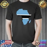 Botswana Flag Africa Continent Silhouette Gift for Motswana T-s Unisex