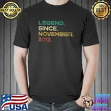 Boys Girls Legend Since November 2012 Retro 9th Birthday T-Shirt