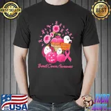Breast Cancer Awareness Boo Halloween Pumpkin Shirt Unisex
