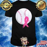 Breast Cancer Pink Ribbon Baseball Awareness Costume T-Shirt