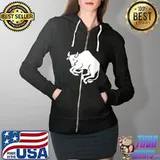Bull Animal Taurus Sign T-Shirt Full Zip Hooded