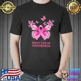 Butterfiles Breast Cancer Awareness Shirt