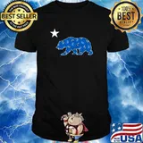 California Flag CALI BEAR - Blue T-Shirt