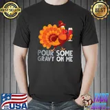Can't Stop This Gravy Train Thanksgiving Funny Turkey Fall T-Shirt Unisex