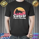 Cats and Figure Skating Men's or Women's Cat T-shirt